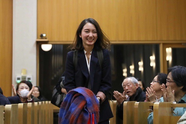 Ito Shiori after winning her lawsuit