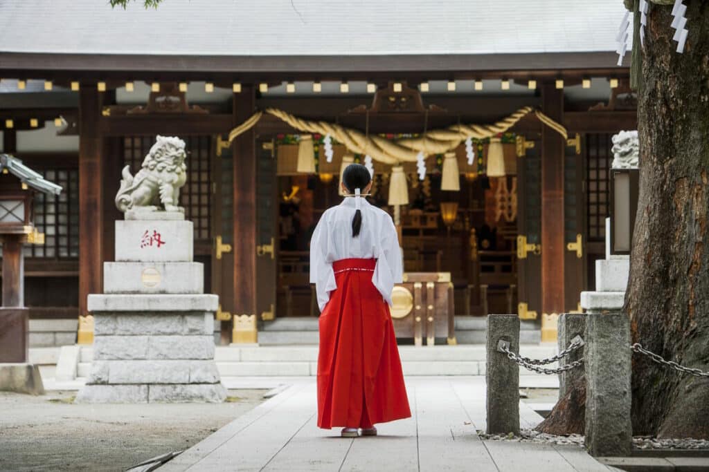 Shinto shrine maiden (miko)